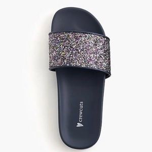 Jcrew Girls' glitter slip-on sandals